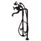 Kingston Brass CCK246K5 Freestanding Clawfoot Tub Faucet Package with Supply Line, Oil Rubbed Bronze CCK246K5 - alternate 1
